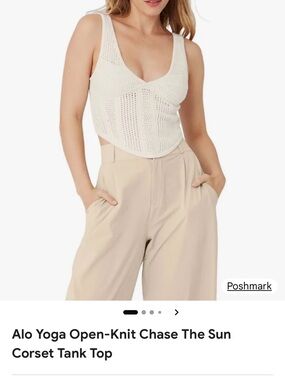 ALO Chase the Sun Corset Knit tank NWT